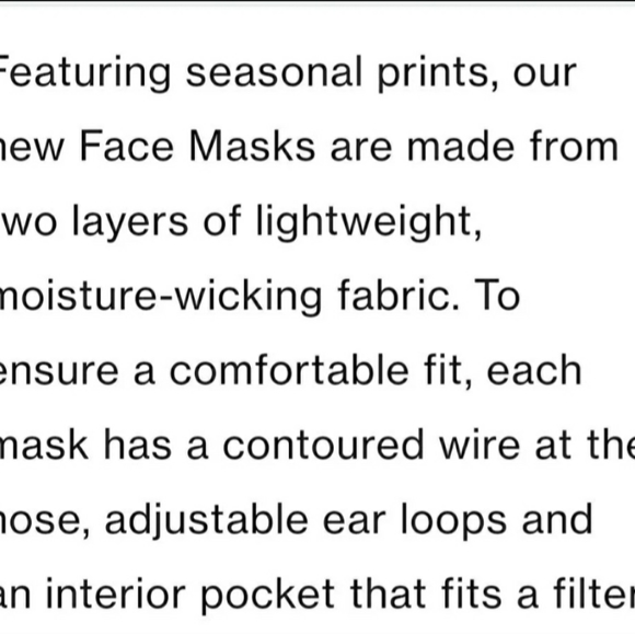 Tory Burch Face Mask - Picture 2 of 3